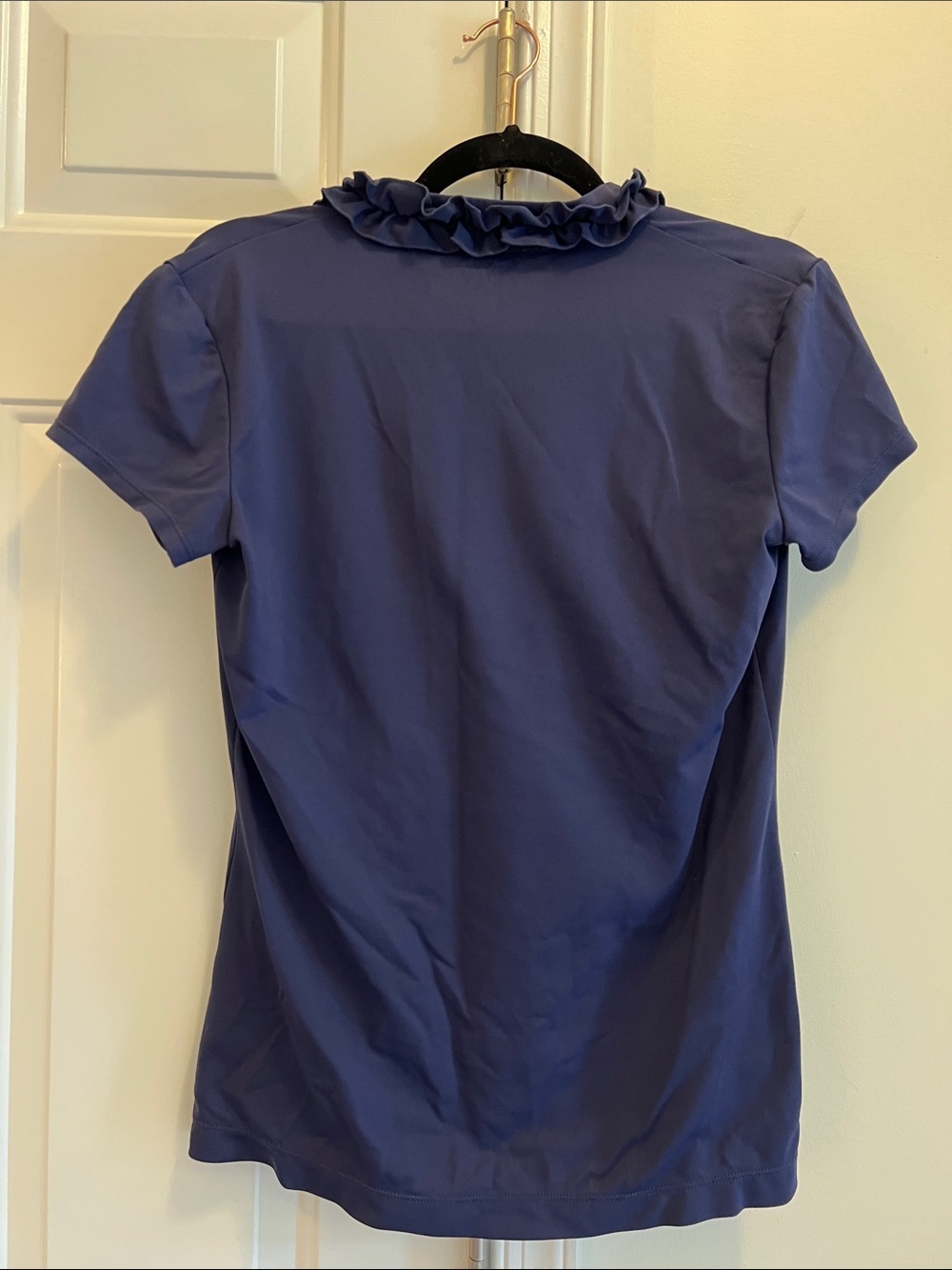 Lilly Pulitzer size M Frida Ruffle Polo NAVY - Picture 3 of 3